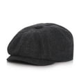 thumbnail image 2 of Aueoeo Newsboy Cap For Men Hat Warm Winter Hat Vintage Cabbie Hat Flat Beret Cap, 2 of 3