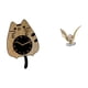 thumbnail image 5 of Reloj de pared esférico con forma de gato, adorno silencioso para cocina, oficina o hogar. Escultura de metal coleccionable, ideal como regalo de inau, 5 of 7