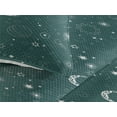 thumbnail image 3 of Ambesonne Space Quilted Bedspread Set 3 Pcs, Astrology Vibes Moon Stars, Queen, Dark Teal White, 3 of 4