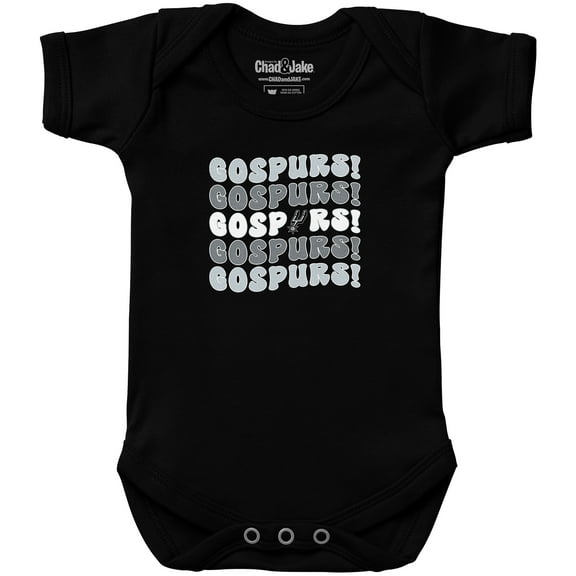 Newborn & Infant Chad & Jake Black San Antonio Spurs Groovy Bodysuit