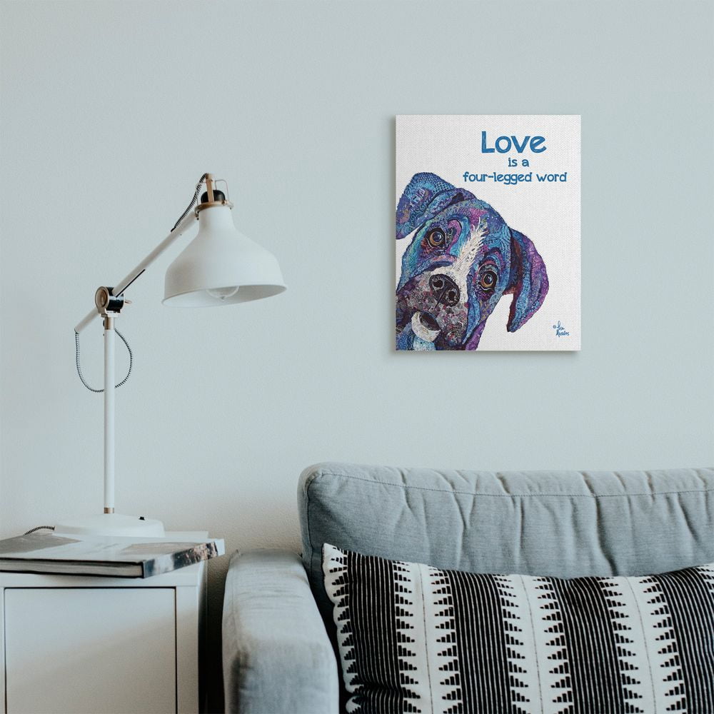 Stupell Industries Love is a Four-Legged Word Pet Dog Phrase Designed by Lisa Morales