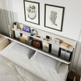 thumbnail image 5 of Garvee King Bed Frame with 4 Storage Drawers & Charging Station, Velvet Upholstered Platform Bed Frame with Storage Headboard, No Box Spring Needed, 1000lbs Support, Beige, 5 of 9