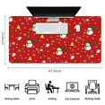 thumbnail image 5 of Long Mouse Pads for Desk,Red Christmas Snowman Pattern Desk Mats on Top Of Desks, Desk Mouse Pad Extra Large with 3mm Non-Slip Base and Stitched Edge for Gaming,Office,Work,Home 47.3x23.6in, 5 of 5