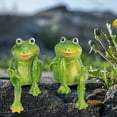thumbnail image 3 of YLSHRF 2pcs Resin Frogs Statue Outdoor Garden Decoration Sculpture For Home Desk Garden Ornament, Garden Ornament, Resin Frogs Statue, 3 of 7