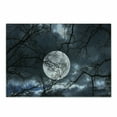 thumbnail image 1 of Forest Cutting Board, Full Moon at Night in Forest Winter Time Dramatic Days Lunar Photo, Decorative Tempered Glass Cutting and Serving Board, Small Size, Blue Black Yellow, by Ambesonne, 1 of 1
