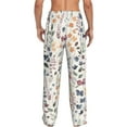 thumbnail image 3 of Daiia Watercolor Floral Men's Sleep Pant with Pockets and Drawstring,Pajama Pants-Small, 3 of 9