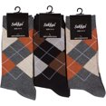thumbnail image 2 of Sakkas Men's Argyle Cotton Blend Dress Socks Value Pack 10-13 - Argyle 3-Pack - 10-13, 2 of 2