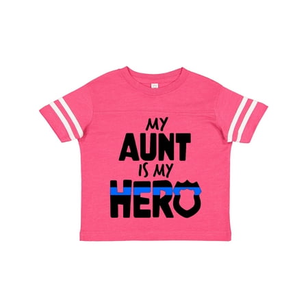 

Inktastic My Aunt is My Hero Police Officer Family Gift Toddler Boy or Toddler Girl T-Shirt