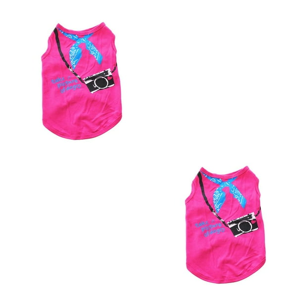 sweethay Ropa para cachorros Chaleco para perros Estilo simple Camisetas para perros de varios tamaños Rosa roja M Rosa roja M 2Conjunto