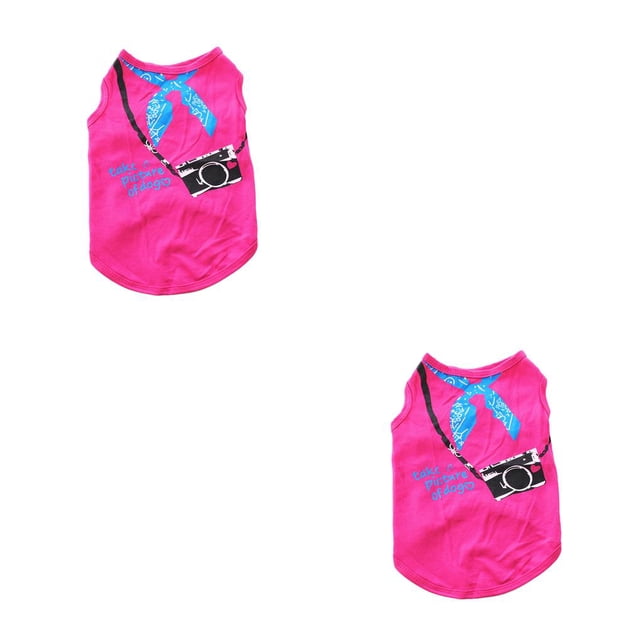 Ropa para cachorros Greeniant Chaleco Sin hebillas Rosa roja L 2piezas