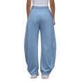 thumbnail image 5 of Barrel Sweatpants Women Y2K Baggy Wide Leg Sweatpants with Pockets high waisted pants for women Soft Womens Fall Fashion, 5 of 7