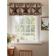 thumbnail image 2 of Western Star Retro Curtain Valances for Windows, Brown Vintage Wood Grain Kitchen Valance Window Treatment, Light Filtering Block Curtains for Bathroom/Bedroom/Living Room 42'' x 18'', 2 of 9