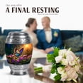 thumbnail image 4 of JAGASY Butterfly Urns for Mom Ashes - Sunlight Keepsake Urn for Human Ashes Dad - Small Purple Flower Cremation Urns for Funeral - Blue Butterfly Adult Urn for Male & Female - 3 Inchdecor, 4 of 7
