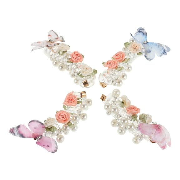 LOLIPPYY 6Pcs Multi Color Accented Spiral Hair Bands No Damage Telephone Cord Hair Ties