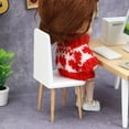 thumbnail image 6 of Wooden Multi Purpose Armchair 1/12 Scale - Modern Style Dollhouse Miniature Furniture Model In White, Desktop Dress Up, By Kingtowag, 6 of 7