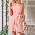 thumbnail image 6 of Sngxgn Women's Dresses V Neck Guest Party Dress(Pink,XL), 6 of 9