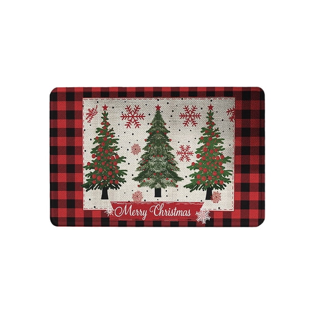 Pequeño Árbol de Navidad Alfombra de Navidad Faux Cachemire Material Árbol de Navidad Patrón Alfombra Atmósfera Festiva Árboles de Navidad Decorativos