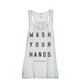 thumbnail image 1 of Wash Your Hands Motherism Women's Fashion Sleeveless Flowy Racerback Workout Yoga Tank Top Sport Grey Large, 1 of 3