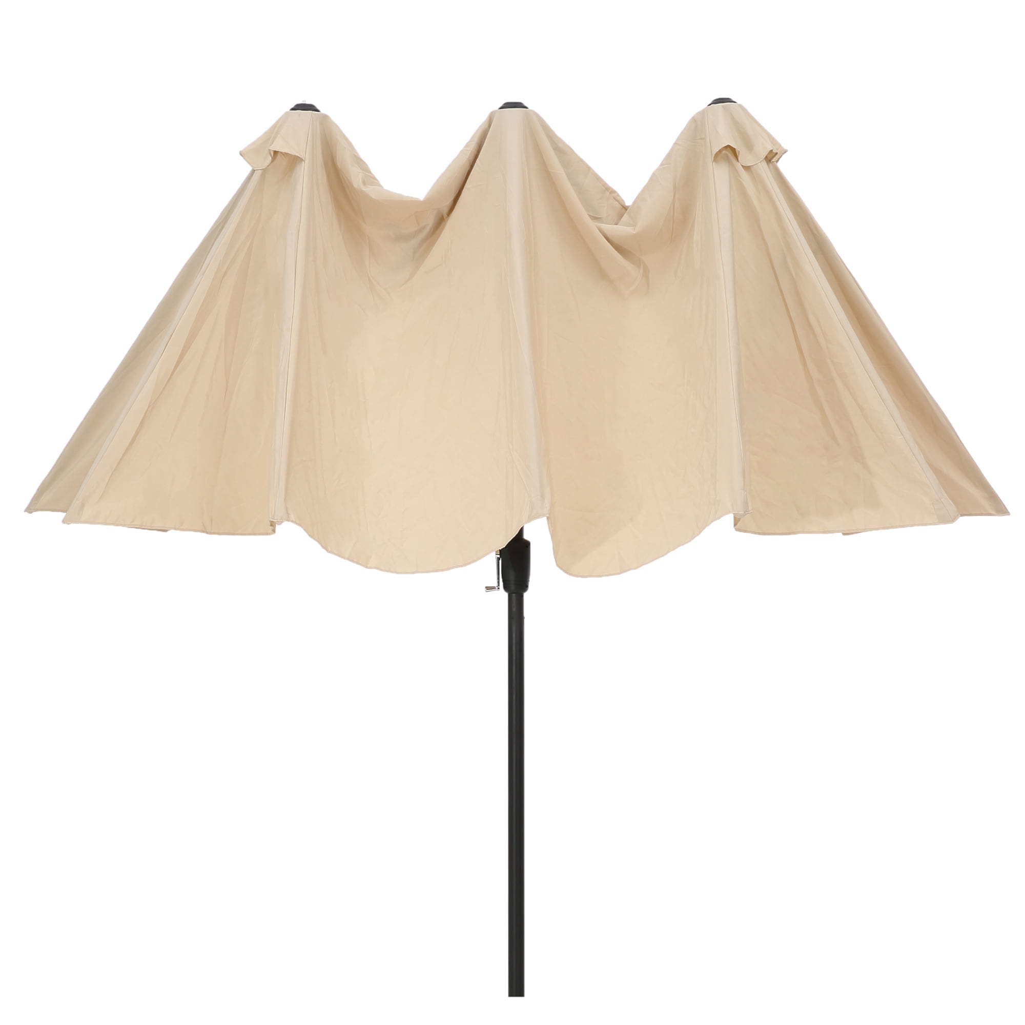 Private Jungle 15x9ft Large Double-Sided Rectangular Outdoor Twin Patio Market Umbrella w/Crank - tan Private Jungle 15x9ft Large Double-Sided Rectangular Outdoor Twin Patio Market Umbrella w/Crank - tan