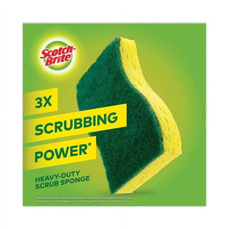 Scrubbers Sponges - 7 Pack, Yellow and Green