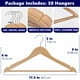 thumbnail image 2 of Amber Home Paquete de 30 perchas de madera, perchas para trajes de madera natural con barra antideslizante para pantalones, perchas para camisas, chaquetas, vestidos, pantalones (natural, 30), 2 of 5