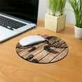 thumbnail image 5 of WIRESTER 7.88 in Round Mouse Pad with Non-Slip Rubber Base for Computers, Laptop, Office & Home - Turtle Wooden, 5 of 5