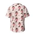 thumbnail image 2 of Xecao offers the Dachshund Dog Heart for Men's Casual Short-sleeved Shirt, a button-up collared shirt with a pocket, perfect for beach vacations and yacht travel in the 4X-Large size., 2 of 7
