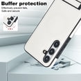 thumbnail image 5 of for Samsung Galaxy S24 Plus PU Leather Back Case, Built-in Invisible Stand [Compatible with Magsafe] Protective Slim Kickstand Anti-fall Phone Cover Compatible with Samsung Galaxy S24 Plus, White, 5 of 8
