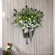 thumbnail image 4 of Corona de corazón de hojas de olivo artificiales | Corona de pared de follaje artificial para puerta principal, 4 of 5