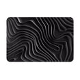 thumbnail image 1 of Balery Abstract Black And White Waves Felpudo de franela, resistente a las manchas y a la decoloración, para uso interior y exterior, fácil de limpiar, 40 x 60 cm, 1 of 7