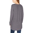 thumbnail image 1 of I.N.C Womens V-Neck Tunic Sweater, Grey, X-Small, 1 of 1