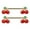Gold, variant on Red CZ Cherry Nipple Barbell Ring 14G 14mm