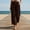 Brown, variant on PWPSG Women's Pleated Flow Wide Leg Pants, High Rise Tie Waistband, Slant Side Pockets with Flowy Linen for Seaside Boardwalk Walks in Summer Black S