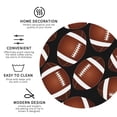 thumbnail image 4 of Disketp Brown Football On Black Funny Coasters,4 Pcs Leather Coasters With Holder, Perfect Housewarming Hostess Gifts,Protect Furniture From Water Marks Scratch, 4 of 9
