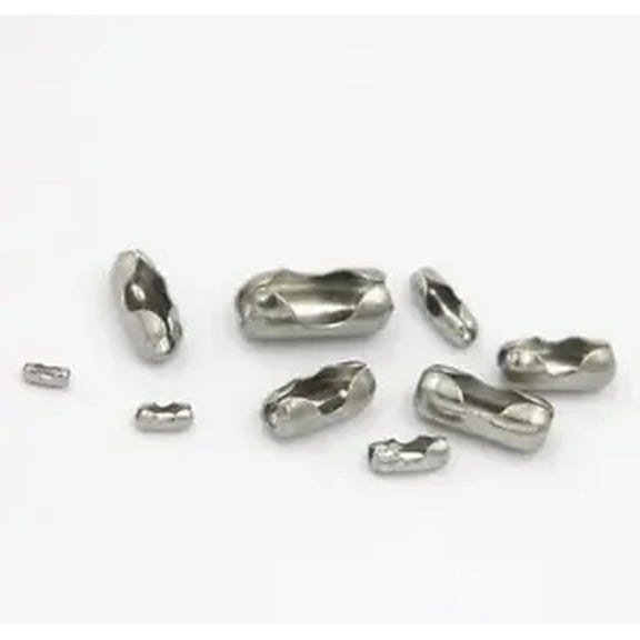 HOOUN in bulk 1.5-8MM DIY Jewelry Stainless Steel Silver Beads Ball Chain Connector-fit 2.4mm bead chain-200pcs