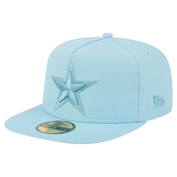 Men's New Era Light Blue Dallas Cowboys Color Pack A-Frame 59FIFTY Fitted Hat