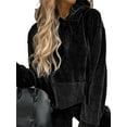 thumbnail image 4 of UKAP Ladies Jogger Set Long Sleeve Sweatsuits Drawstring Two Piece Outfit Casual Running Tracksuit Sets Black S, 4 of 9