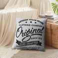 thumbnail image 4 of LALILO Throw Pillow Covers Lettering Badge Emblem Denim Wear Tee Cushion Cover 18" x 18", 2 Pack, 4 of 6