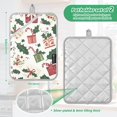 thumbnail image 6 of Yayeee Pot Holders Kitchen Heat Resistant with Pocket 7"x9.8" Cotton Oven Cooking Hot Pads, White Christmas Holly, 6 of 7