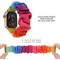 thumbnail image 2 of TOYOUTHS 3 Packs Compatible with Apple Watch Band Scrunchies 41mm 40mm 38mm Fabric Wristband Women Elastic Scrunchy Bands IWatch Series SE 8 7 6 5 4 3 2 1, 2 of 7