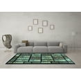 thumbnail image 3 of Ahgly Company Indoor Square Abstract Light Blue Modern Area Rugs, 4' Square, 3 of 4