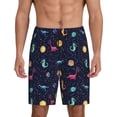 thumbnail image 1 of Balery Space Dinosaur Pantalones cortos de pijama de punto de algodón para hombre con cinturilla y bolsillos-Small, 1 of 6