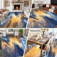 thumbnail image 5 of 8'x10' Area Rugs, Blue Yellow Indoor Outdoor Area Rug for Living Room Bedroom, Modern Contemporary Abstract Washable Bathroom Rugs Kitchen Floor Carpet Mats Home Decor Aesthetic, 5 of 8