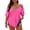 315#Pink, variant on Women's Sequin Cold Shoulder Tops V Neck Short Sleeve Casual Loose Fit Summer Basic Tee Blouse Black 4XL