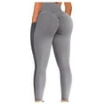 thumbnail image 2 of UTTOASFAY Woman Pants Womens High Waist Yoga Pants Tummy Control Slimming Booty Leggings Workout Running Butt Lift Tights with Pockets Gray 10(XL), 2 of 6