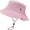 Pink, variant on Unisex Cotton Boonie Hat Summer Outdoor Packable Fishing Bucket Hat Beach Sun Hat with String for Women Men
