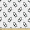 thumbnail image 1 of Abstract Fabric by the Yard, Simple Geometric Shapes Different Size Circles Hoops Pattern Dotted Style, Decorative Upholstery Fabric for Chairs & Home Accents, Charcoal Grey White by Ambesonne, 1 of 5