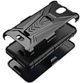 thumbnail image 4 of Compatible for Nokia C100 Case with Holster Belt Clip Hybrid Shockproof Protective Phone Cover with Kickstand - Black, 4 of 6