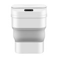 thumbnail image 3 of PHIGZNT Bathroom Small Trash Can with Automatic Touchless Lid, 4.6 Gallon Smart Garbage Can Narrow Waterproof Trash Bin for Bedroom, Office, Living Room Gray One Size, 3 of 9