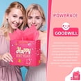 thumbnail image 2 of 13" Pink Happy Birthday Gift Bag with Tissue Paper and Greeting Card for Party,Happy Birthday Gift Bag for Men Women,Gift Bags Medium size(1 PCS Pink Hot Stamping), 2 of 6